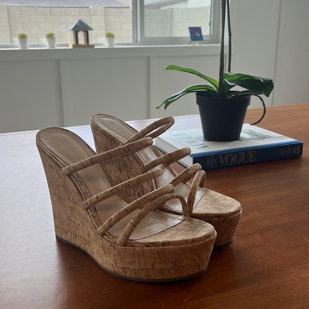Cork summer shoes schutz